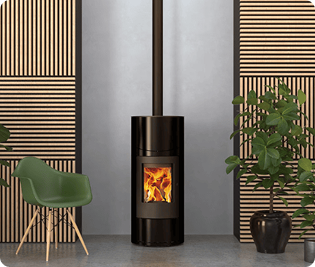 Pellet Log Fire