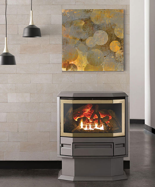 Fs101 Free Standing With Gold Door In Brown