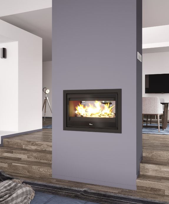 Lacunza Nickel 800 Double Sided Closed Combustion Fireplace